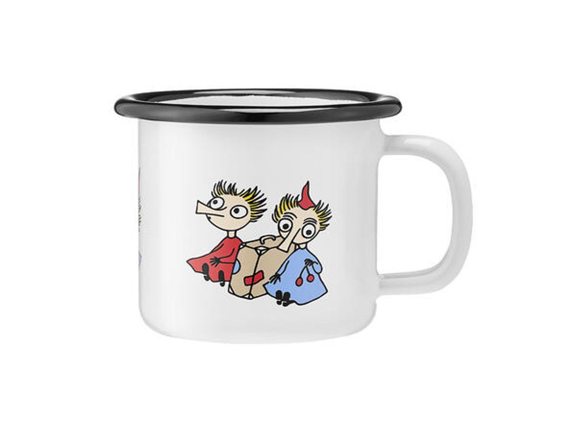 Mummikopp Emalje - Tufsla og Visla 1,5 dl Retro